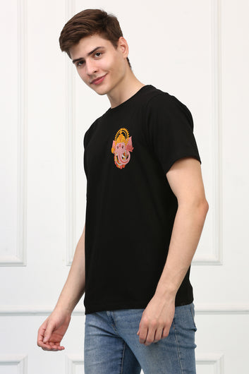 Men's Ganpati Printed Oversized Half Sleeves Tshirt ( GS: 11 )