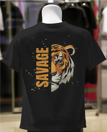 Savage Tiger: Unleash the Beast Oversized Tee