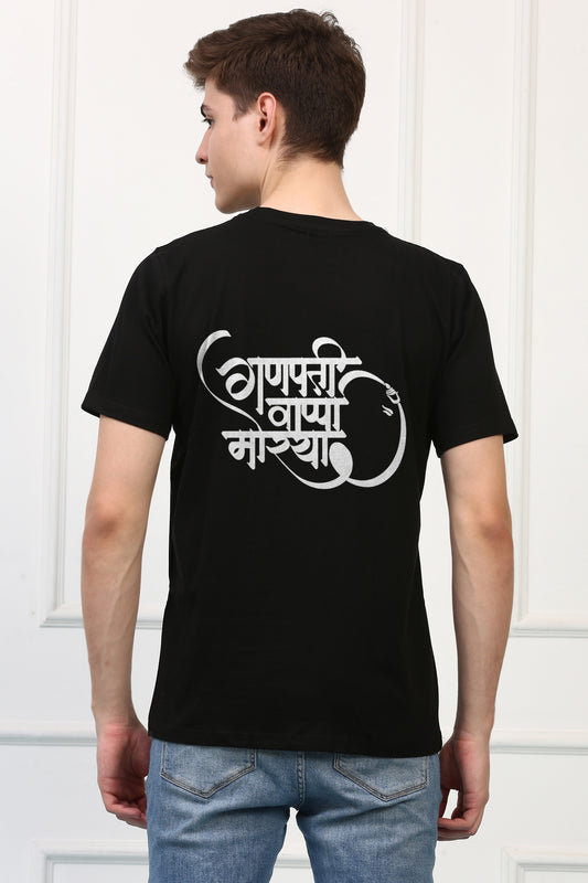 Men's Ganpati Printed Oversized Half Sleeves Tshirt ( GS: 16 )