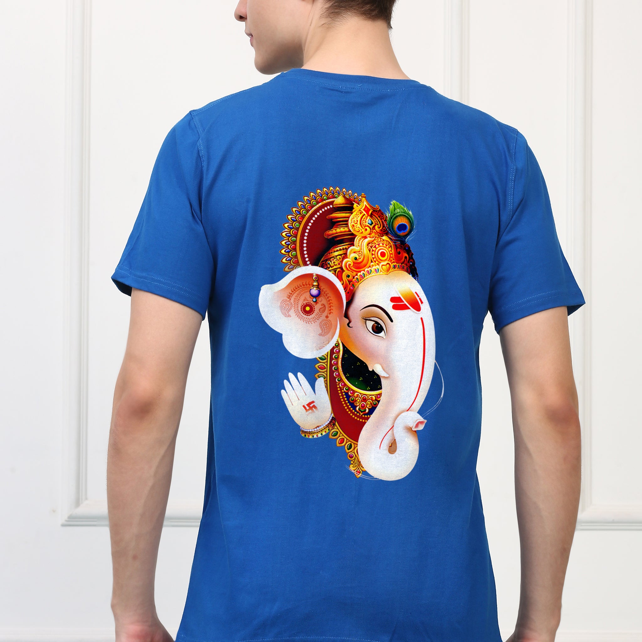 Men's Ganpati Printed Half Sleeves Tshirt ( GS - 1)