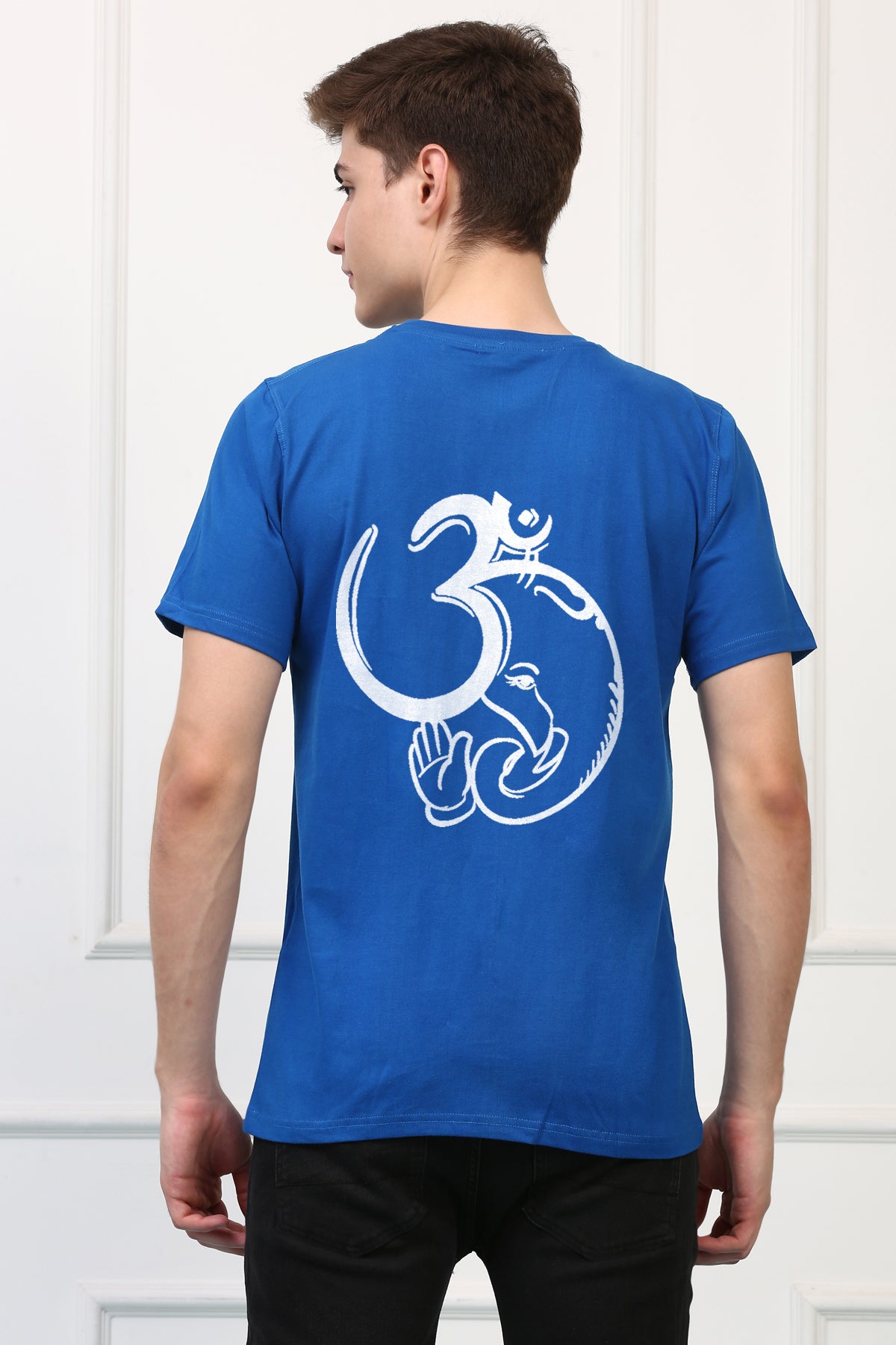 Men's Ganpati Printed Oversized Half Sleeves Tshirt ( GS: 22 )