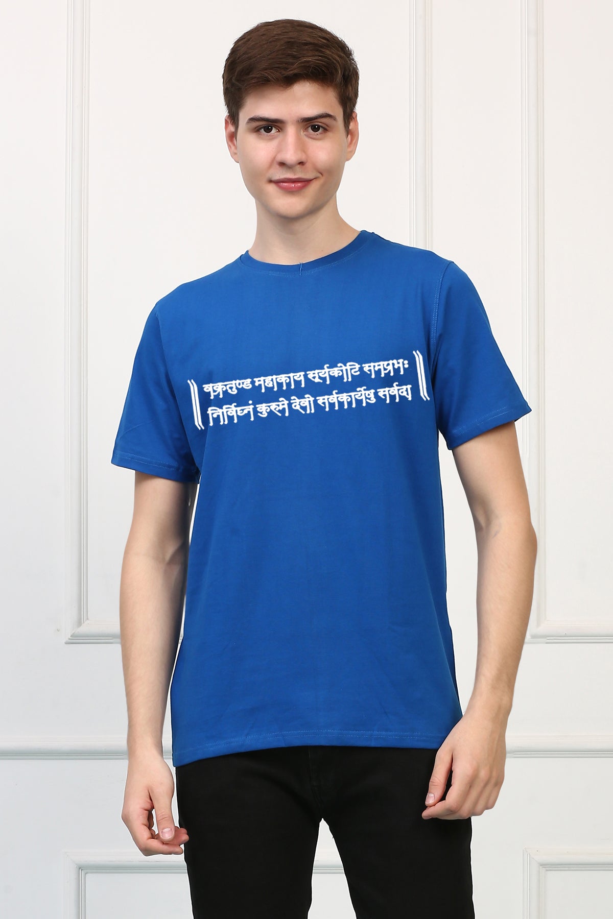 Men's Ganpati Printed Oversized Half Sleeves Tshirt ( GS: 23 )