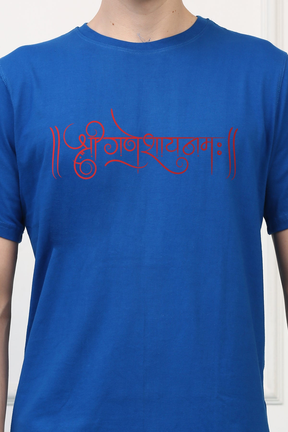 Men's Ganpati Printed Oversized Half Sleeves Tshirt ( GS: 24 )