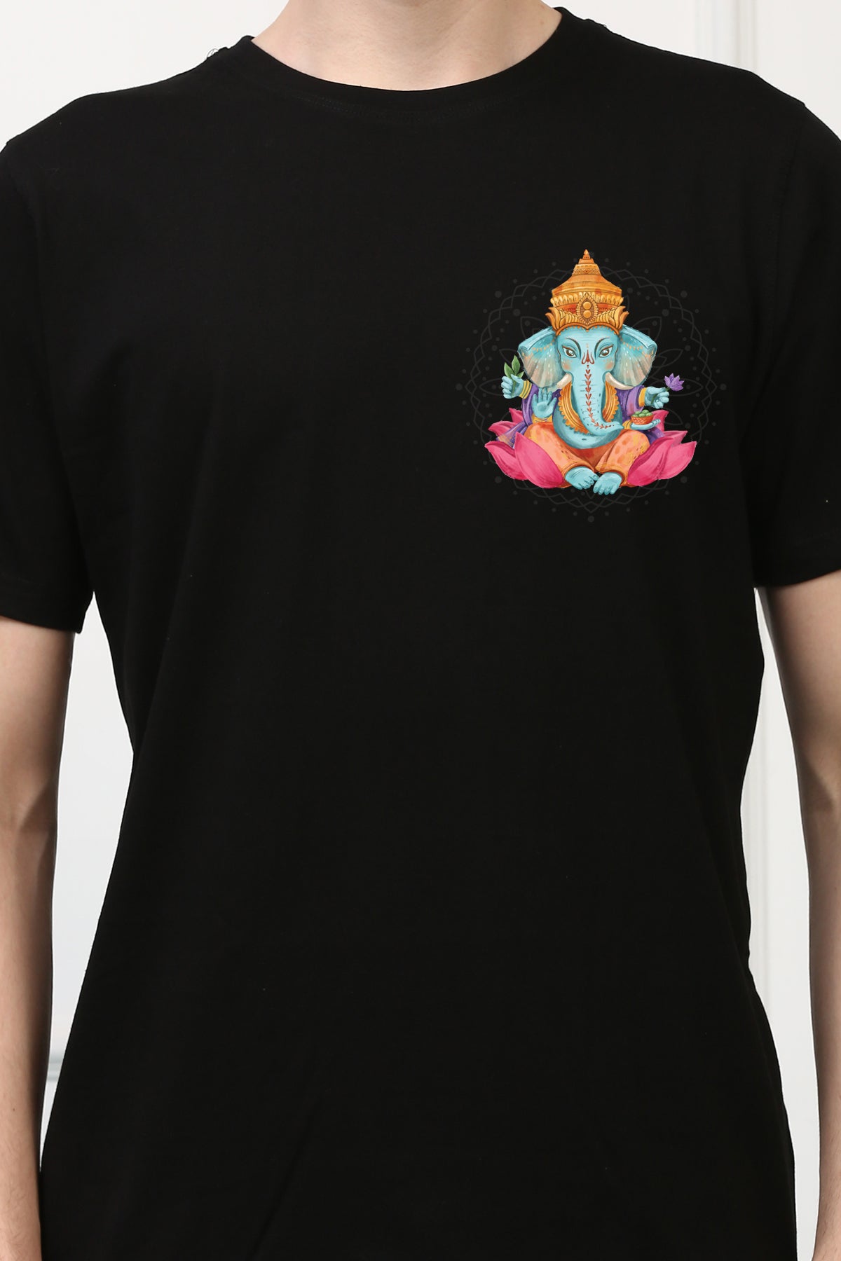 Men's Ganpati Printed Oversized Half Sleeves Tshirt ( GS: 2 )