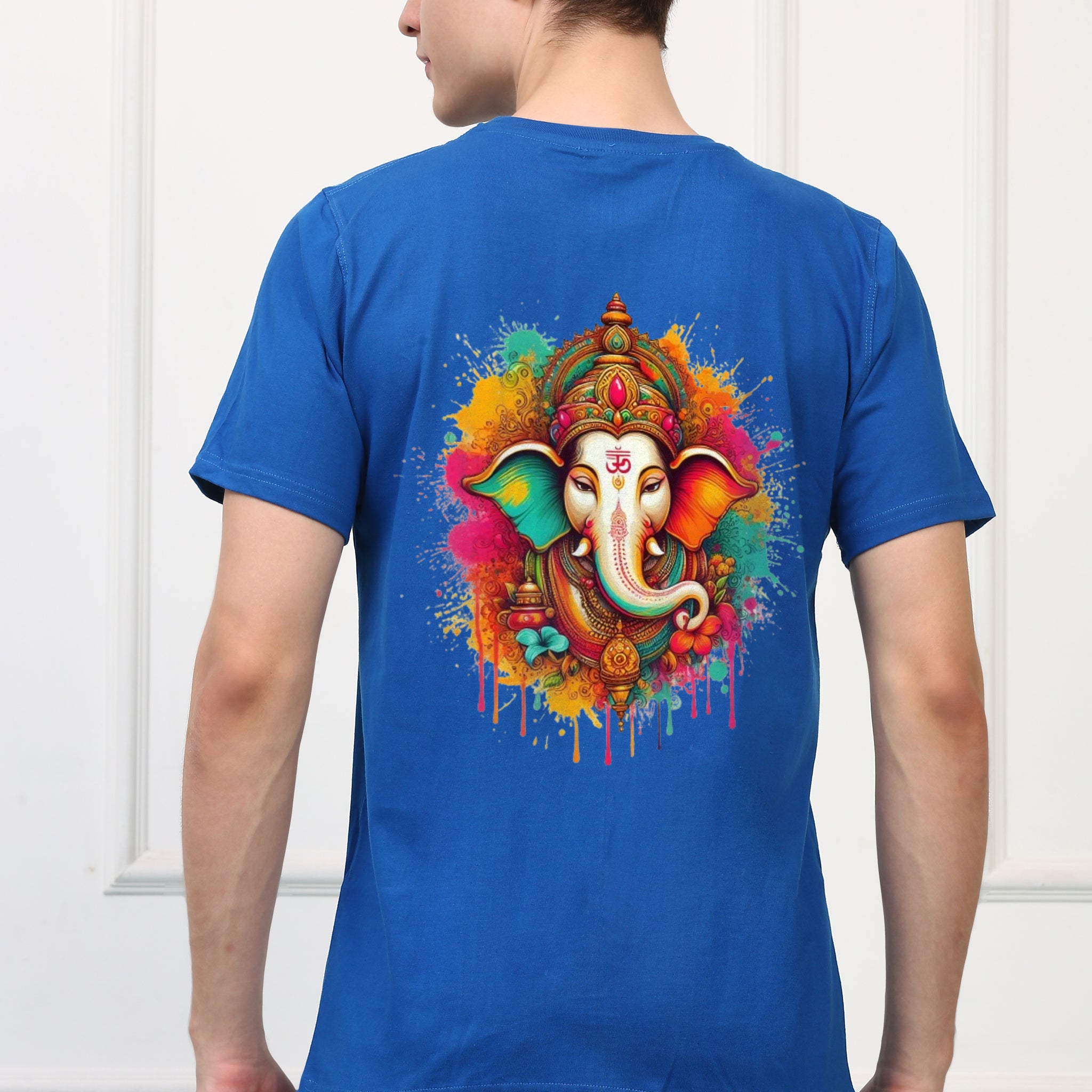 Men's Ganpati Printed Half Sleeves Tshirt ( GS - 2)