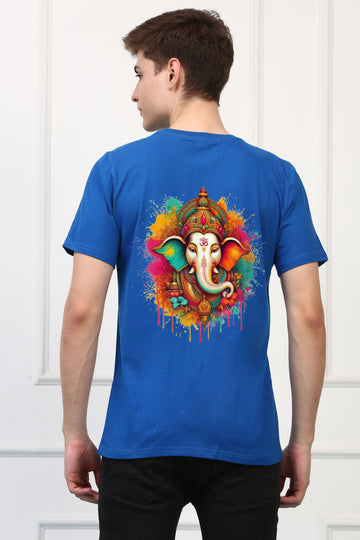 Men's Ganpati Printed Half Sleeves Tshirt ( GS - 2)