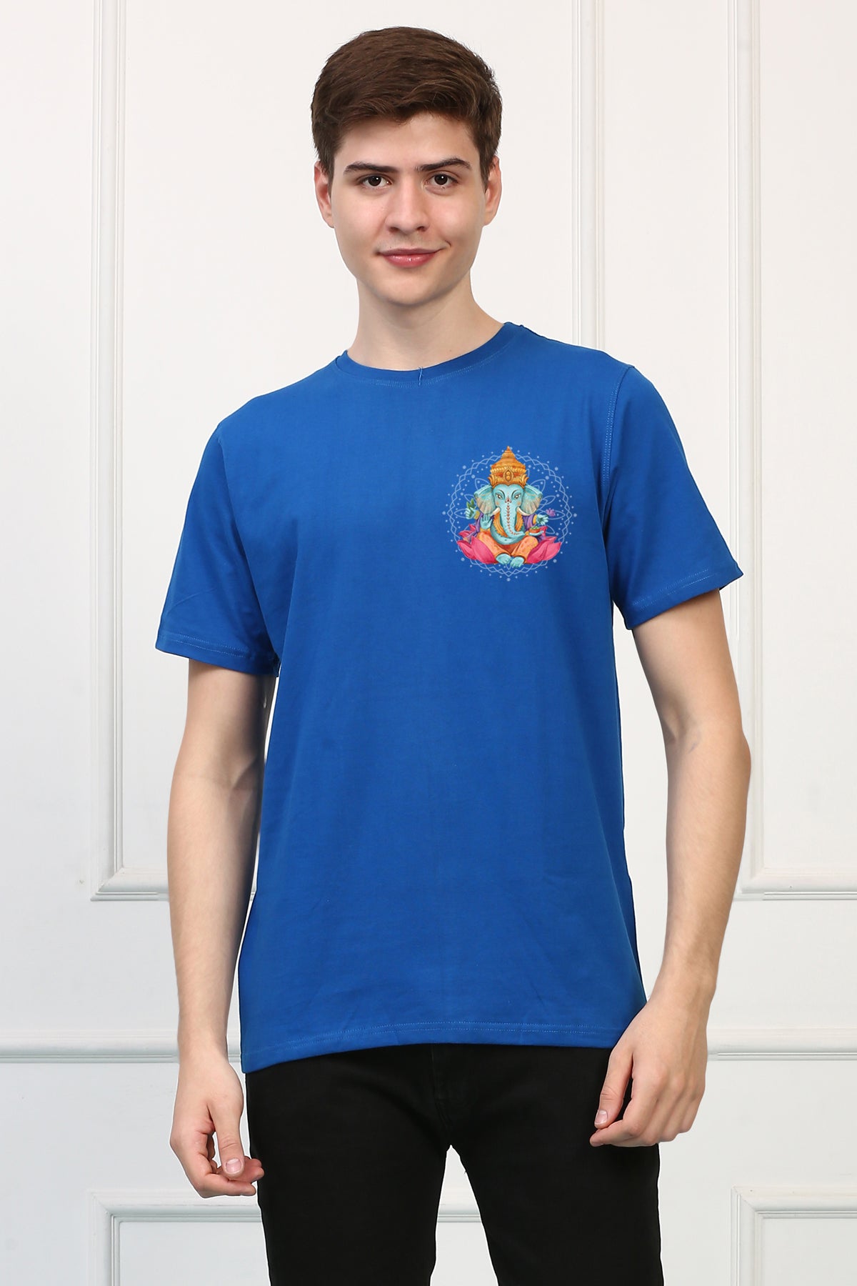 Men's Ganpati Printed Oversized Half Sleeves Tshirt ( GS: 2 )