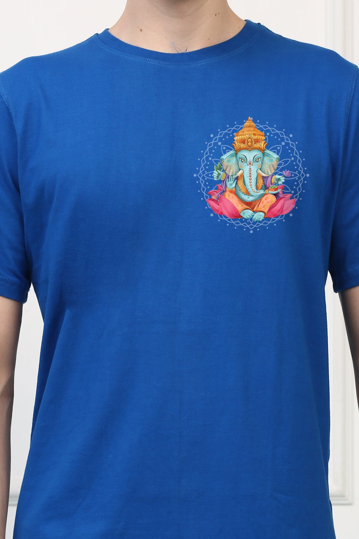 Men's Ganpati Printed Oversized Half Sleeves Tshirt ( GS: 2 )