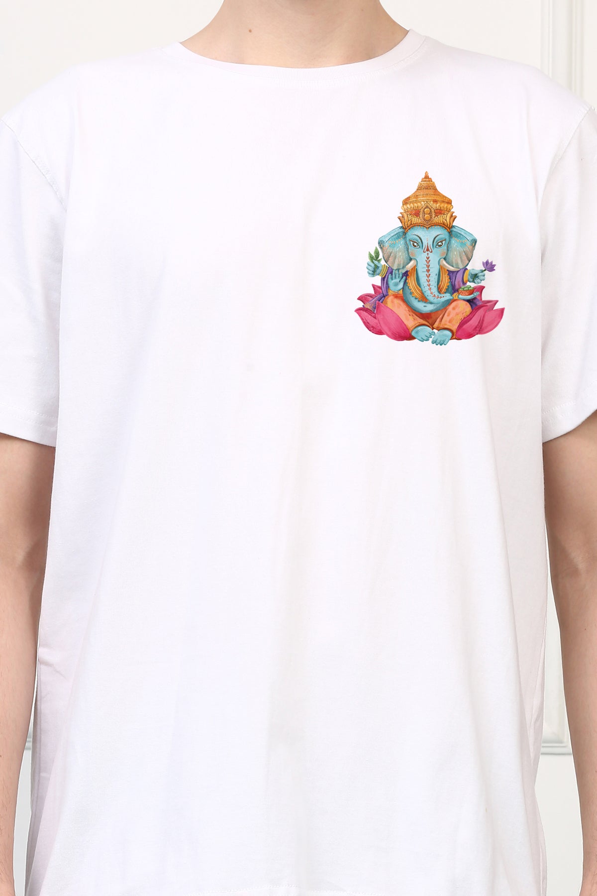 Men's Ganpati Printed Oversized Half Sleeves Tshirt ( GS: 2 )