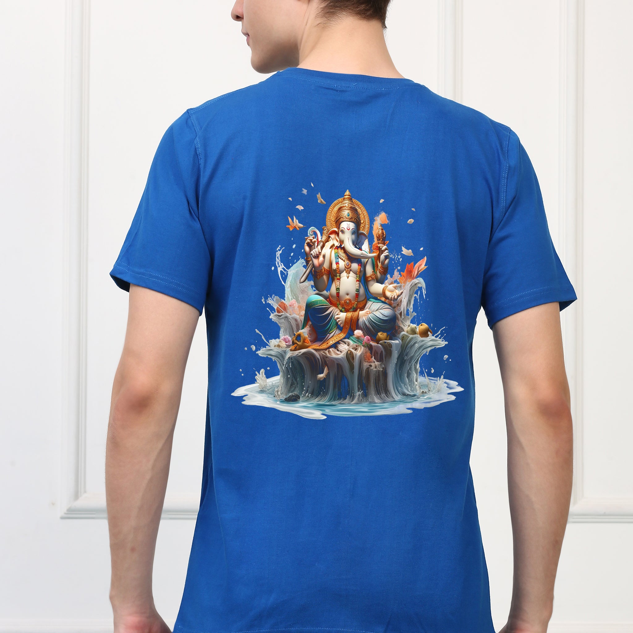 Men's Ganpati Printed Half Sleeves Tshirt ( GS - 3)