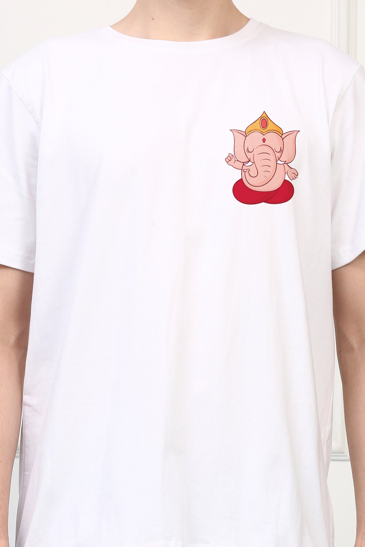 Men's Ganpati Printed Oversized Half Sleeves Tshirt ( GS: 3 )