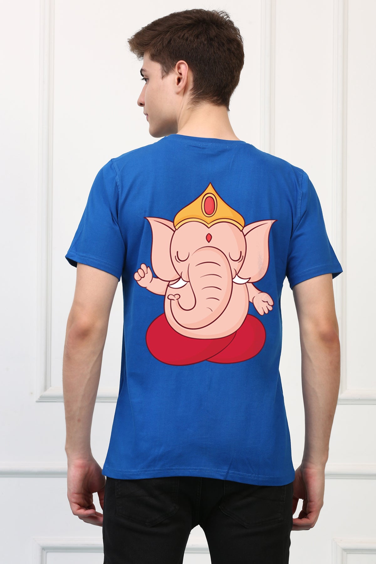 Men's Ganpati Printed Oversized Half Sleeves Tshirt ( GS: 3 )