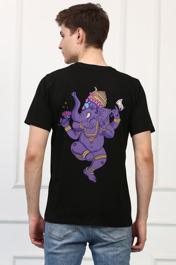 Men's Ganpati Printed Oversized Half Sleeves Tshirt ( GS: 4 )