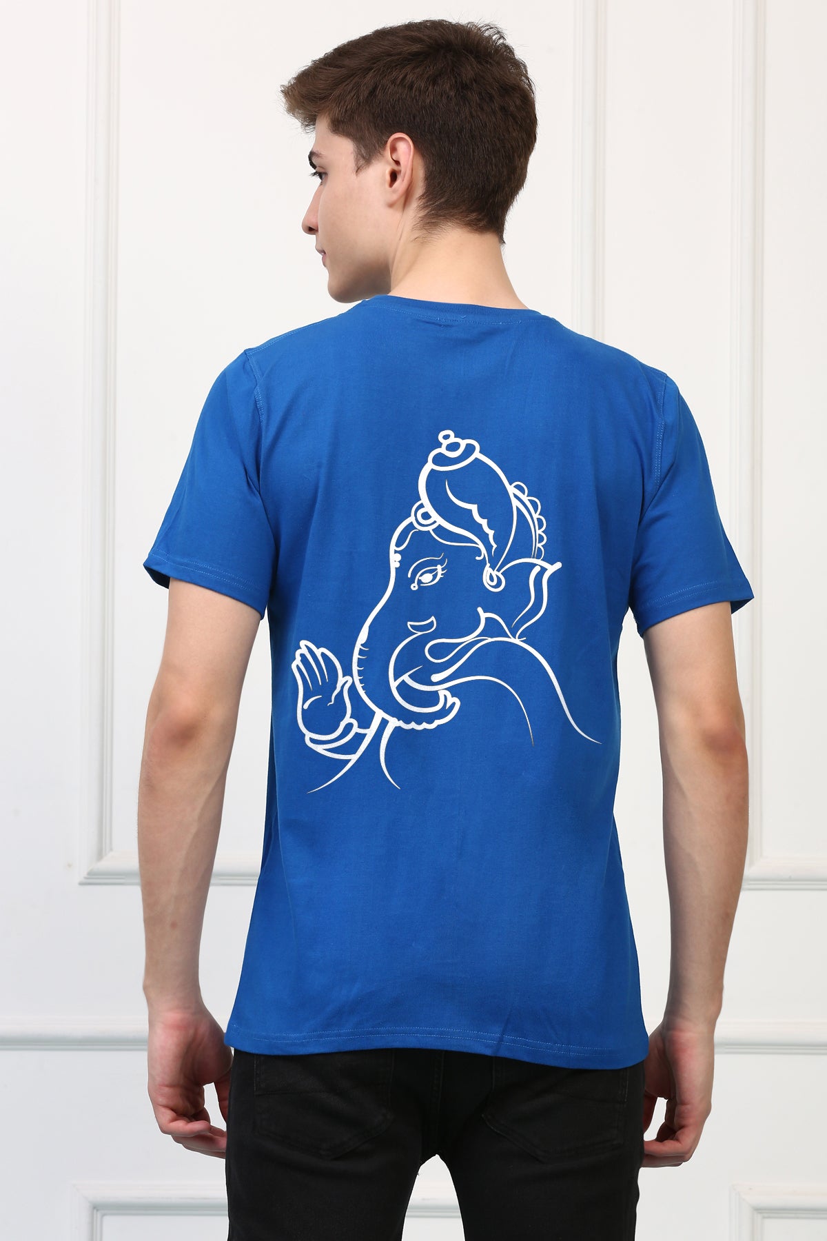 Men's Ganpati Printed Oversized Half Sleeves Tshirt ( GS: 5 )