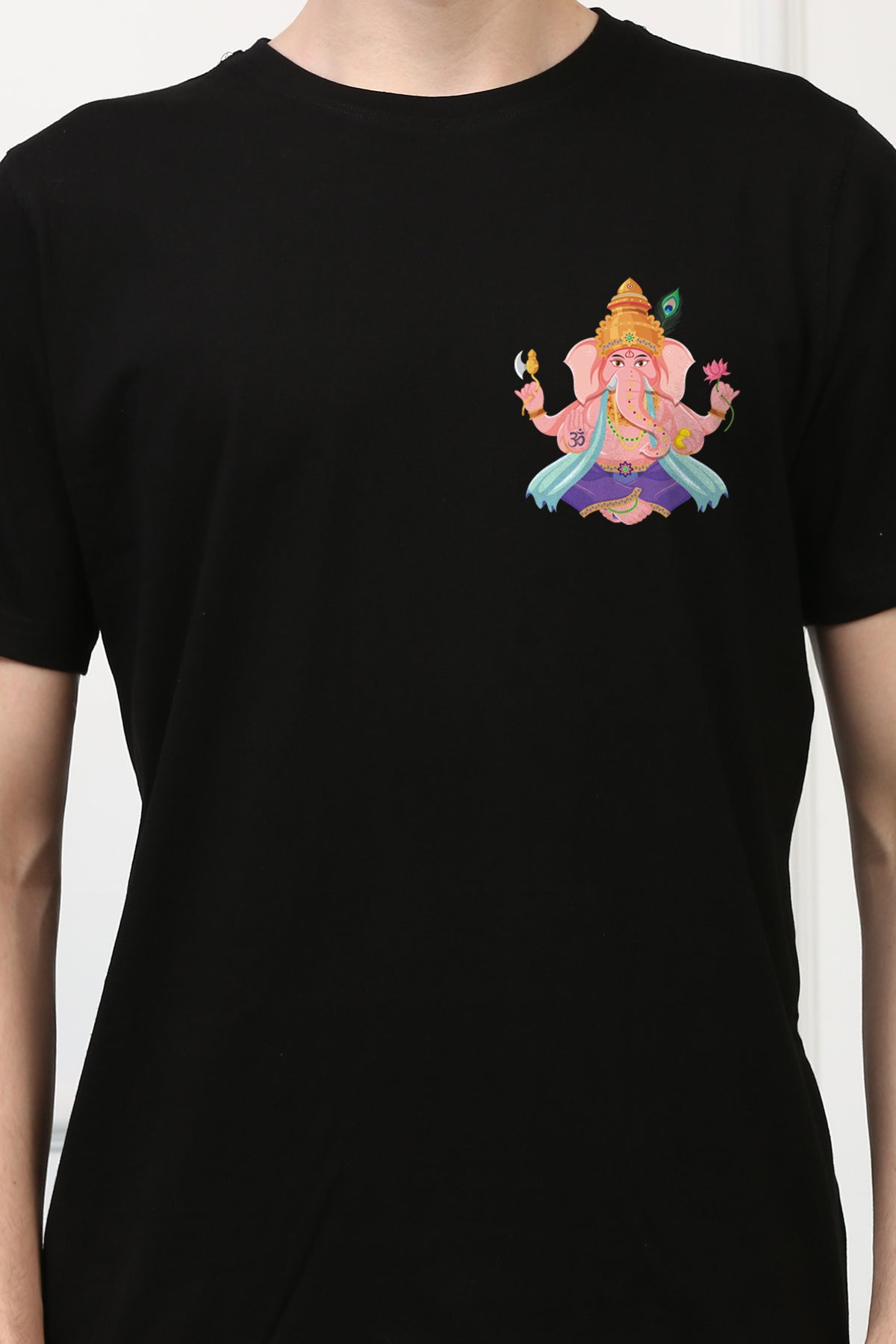 Men's Ganpati Printed Oversized Half Sleeves Tshirt ( GS: 7 )