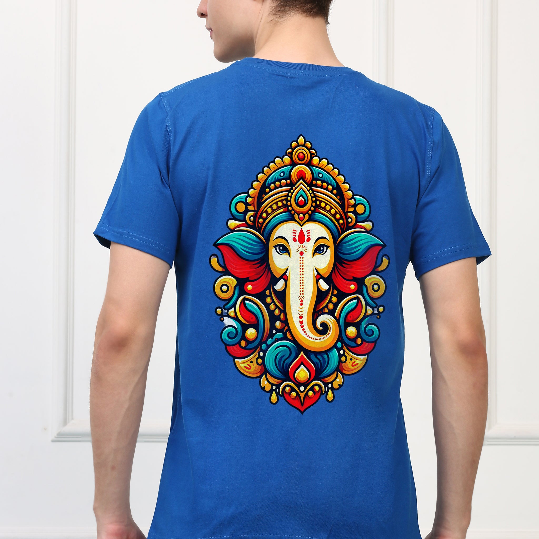 Men's Ganpati Printed Half Sleeves Tshirt ( GS - 7)