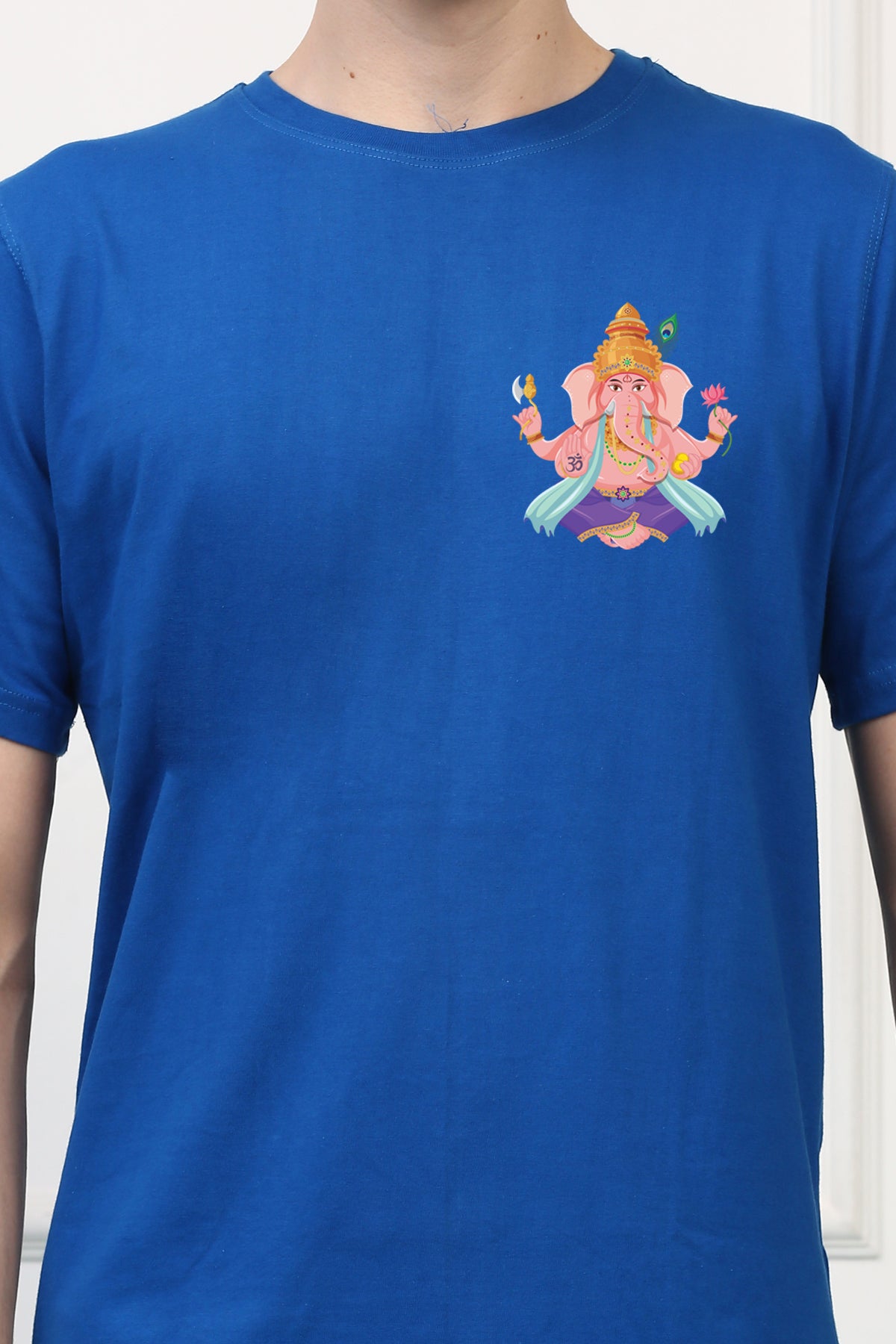 Men's Ganpati Printed Oversized Half Sleeves Tshirt ( GS: 7 )