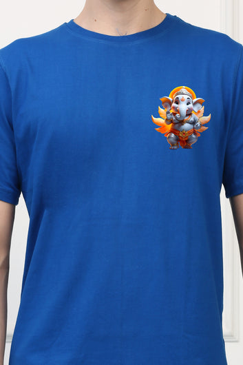 Men's Ganpati Printed Half Sleeves Tshirt ( GS - 8)