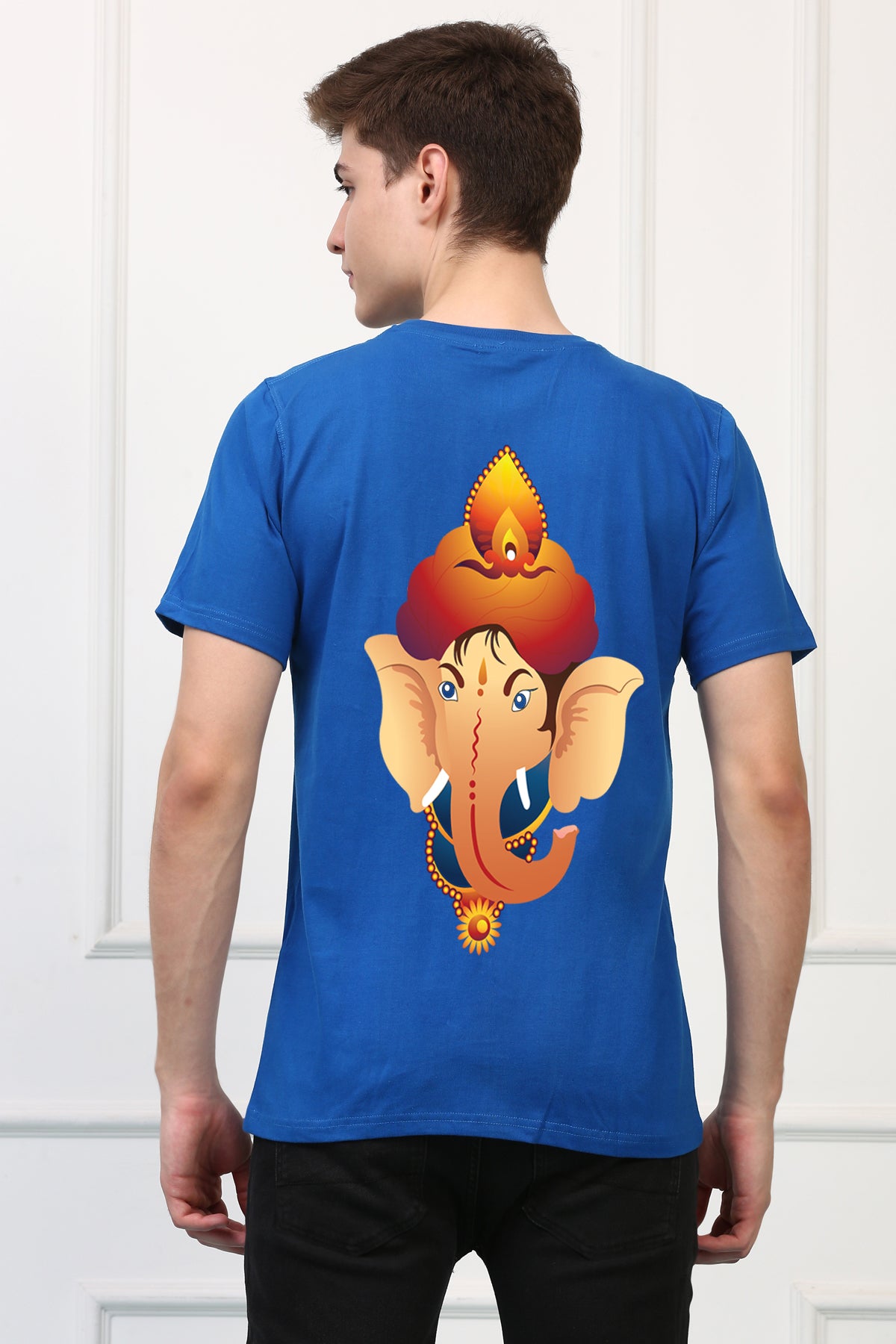 Men's Ganpati Printed Oversized Half Sleeves Tshirt ( GS: 8 )