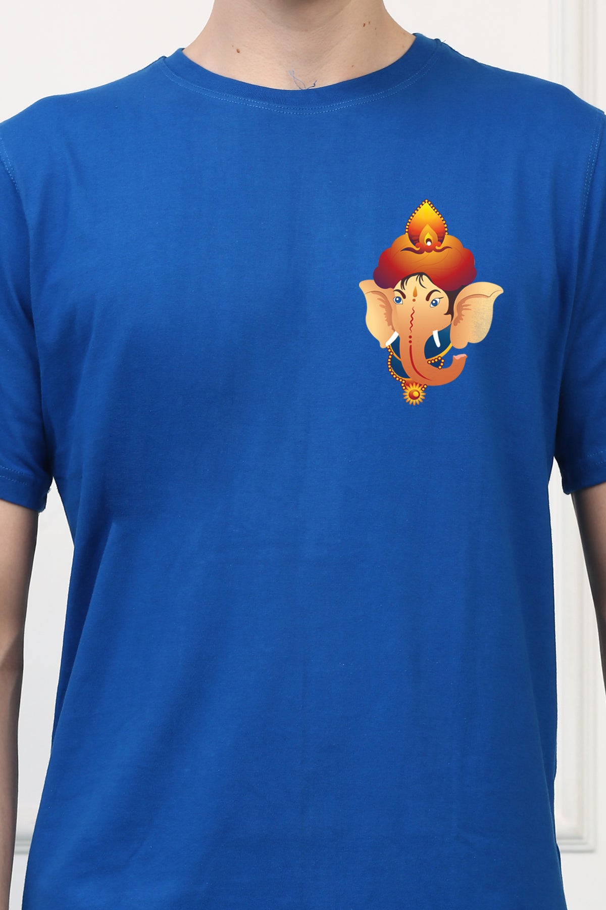 Men's Ganpati Printed Oversized Half Sleeves Tshirt ( GS: 8 )