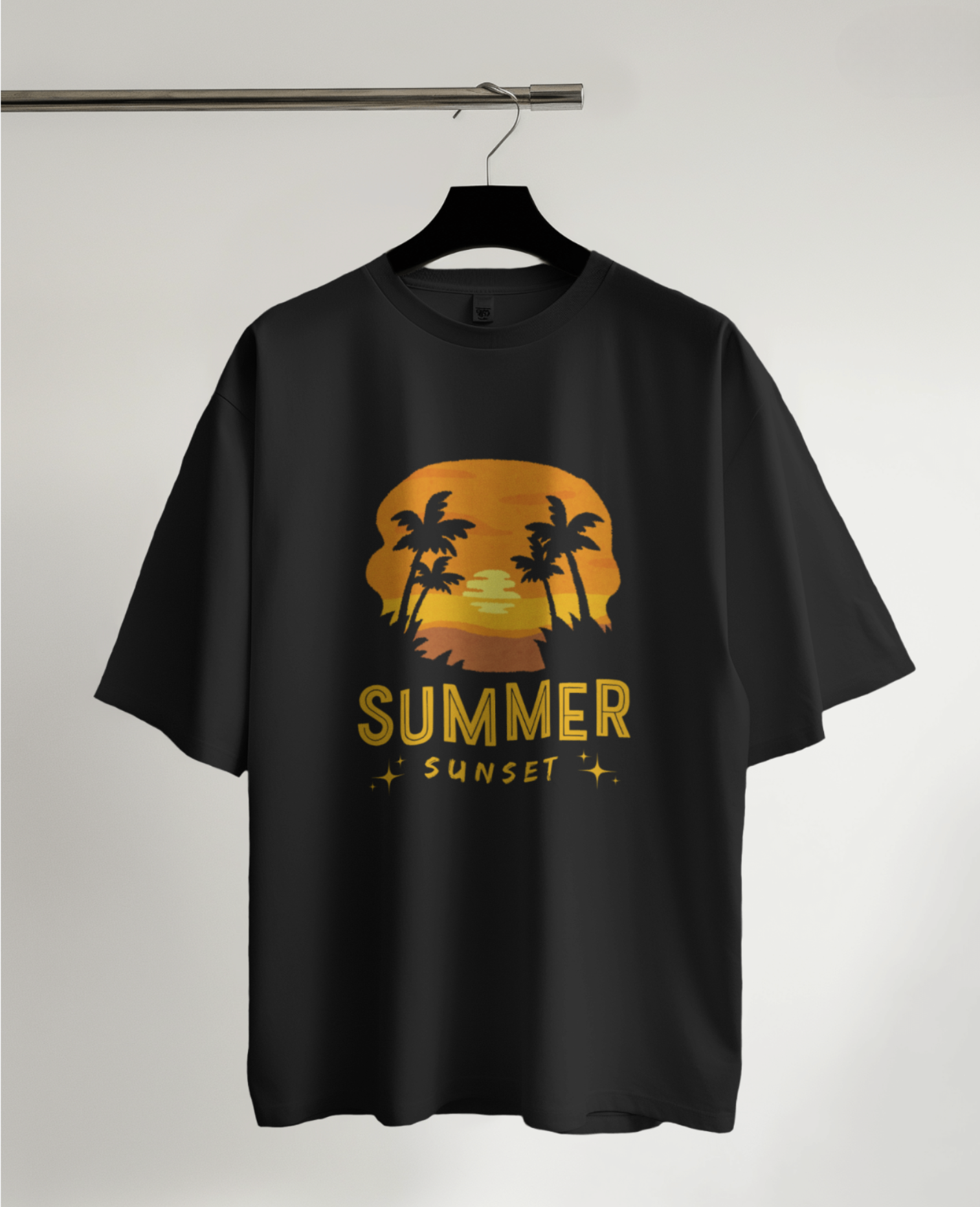 Summer Sunset: Golden Hour Vibes Oversized Tee