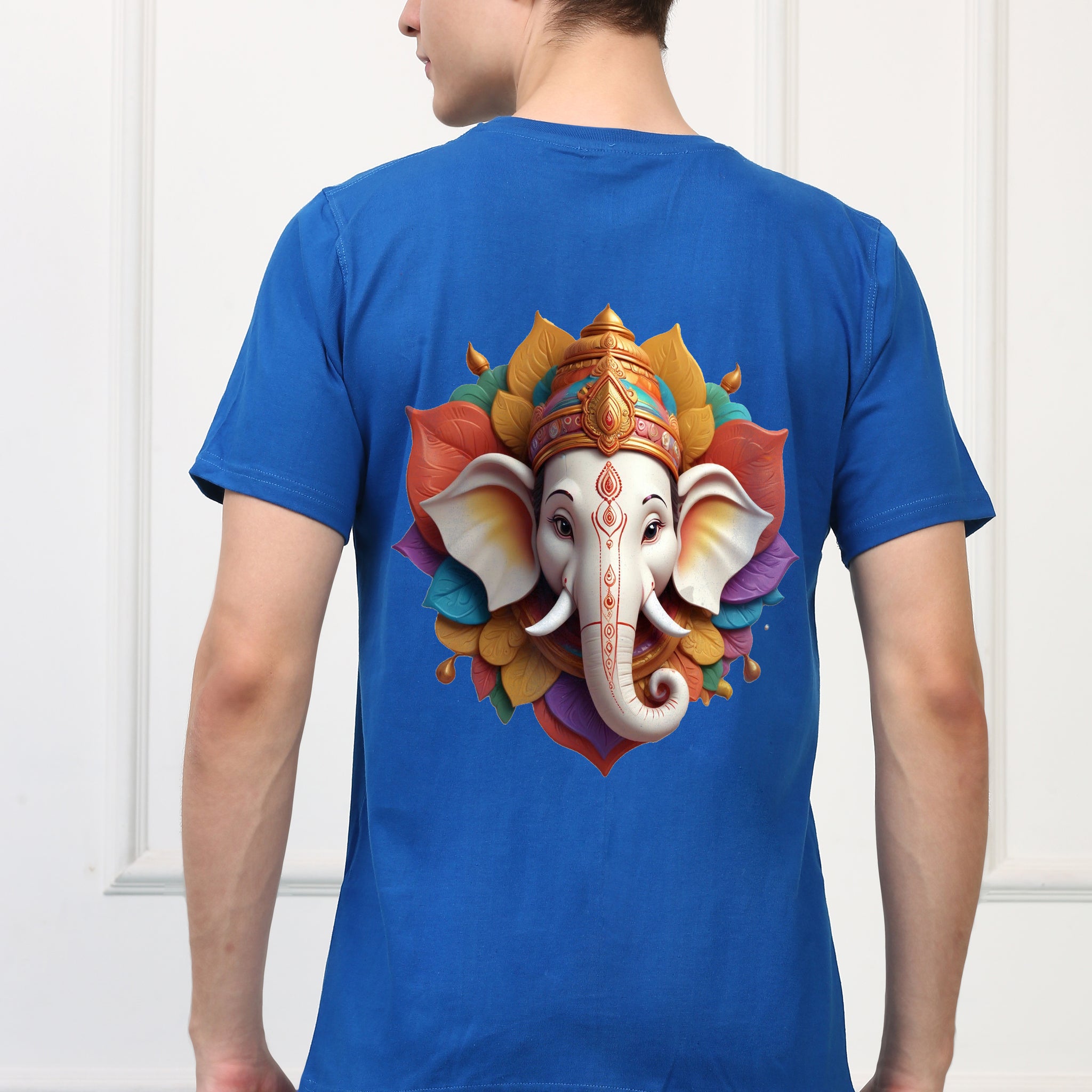 Men's Ganpati Printed Half Sleeves Tshirt ( GS - 9)