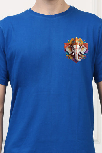 Men's Ganpati Printed Half Sleeves Tshirt ( GS - 9)