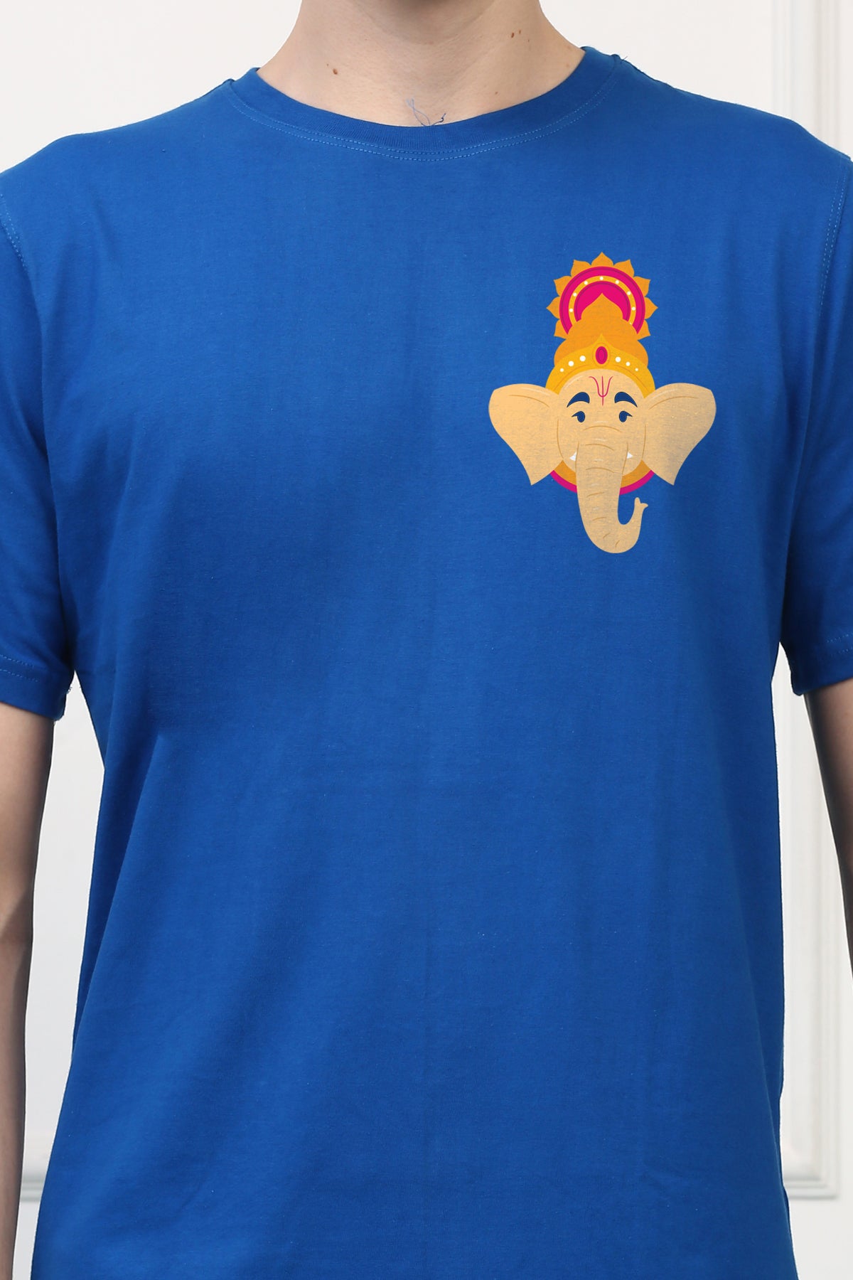 Men's Ganpati Printed Oversized Half Sleeves Tshirt ( GS: 9 )