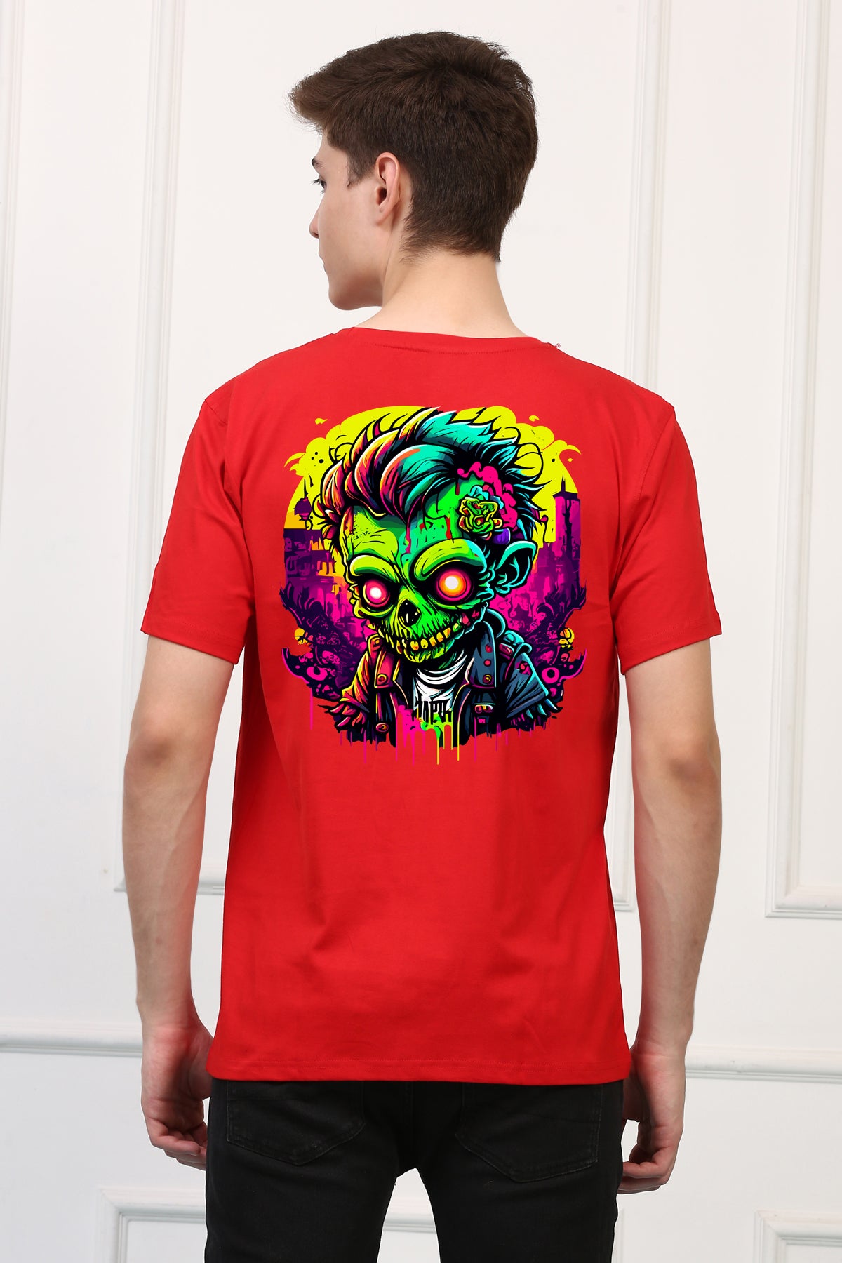 Oversized Alien Stylish Graffitti Design Printed Tshirt