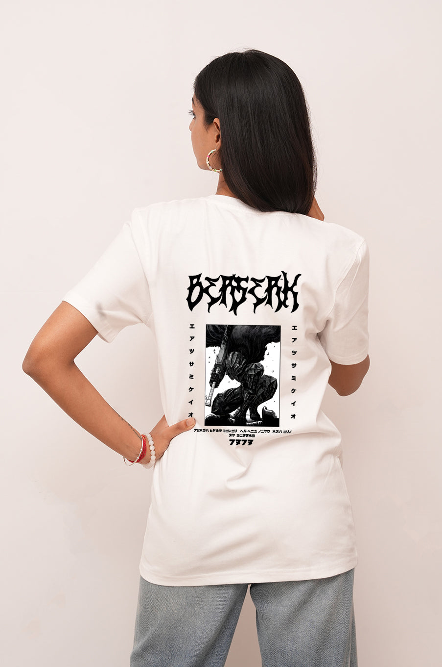 Women Oversized Anime  Printed Tshirt