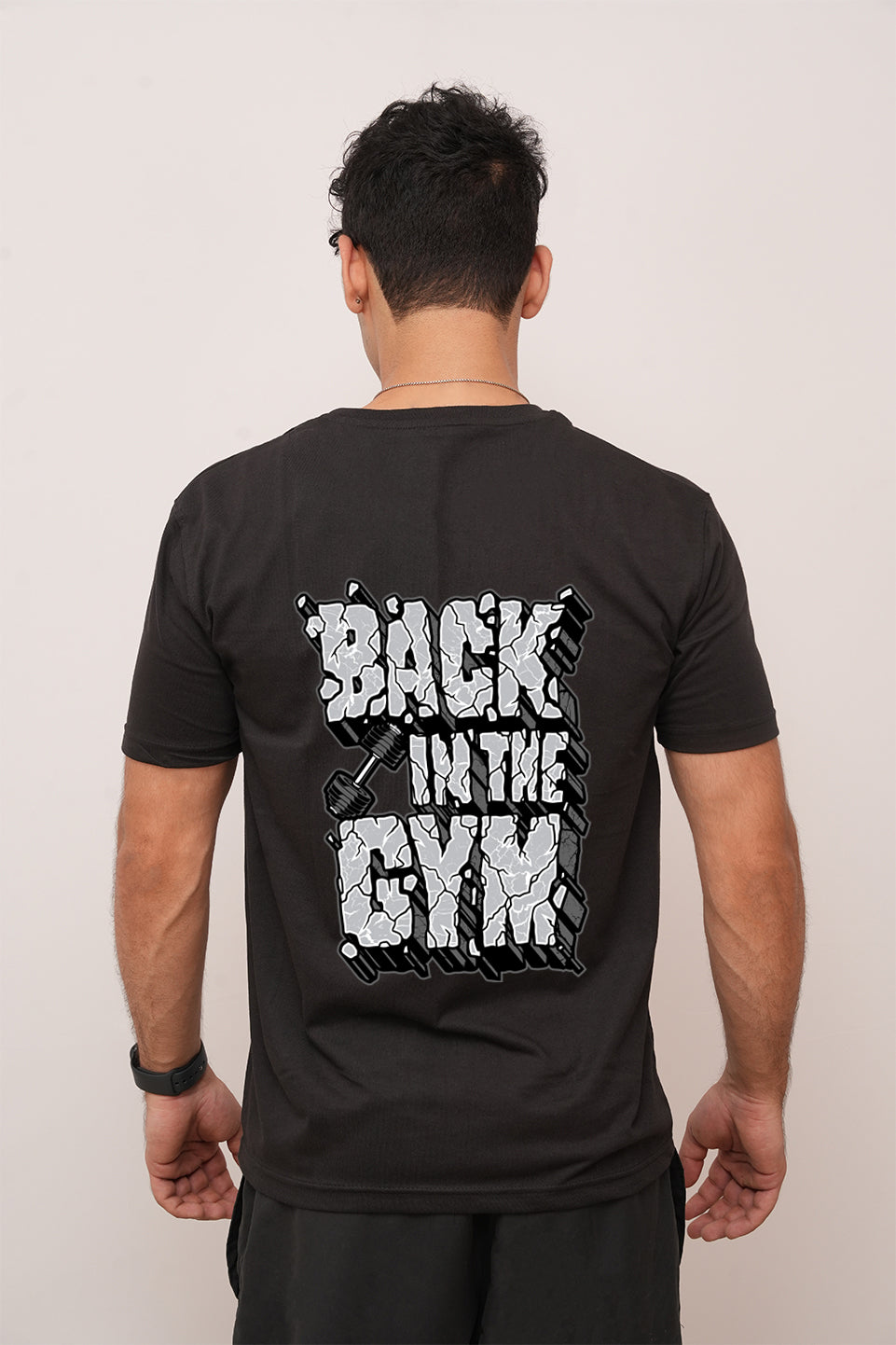 Typography oversized Back into the GYM  Printed Tshirt