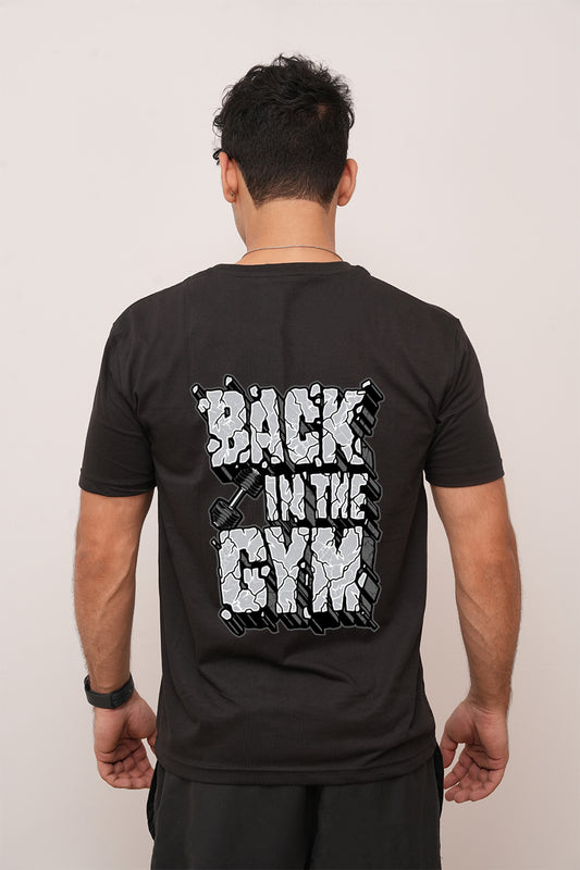 Typography oversized Back into the GYM  Printed Tshirt