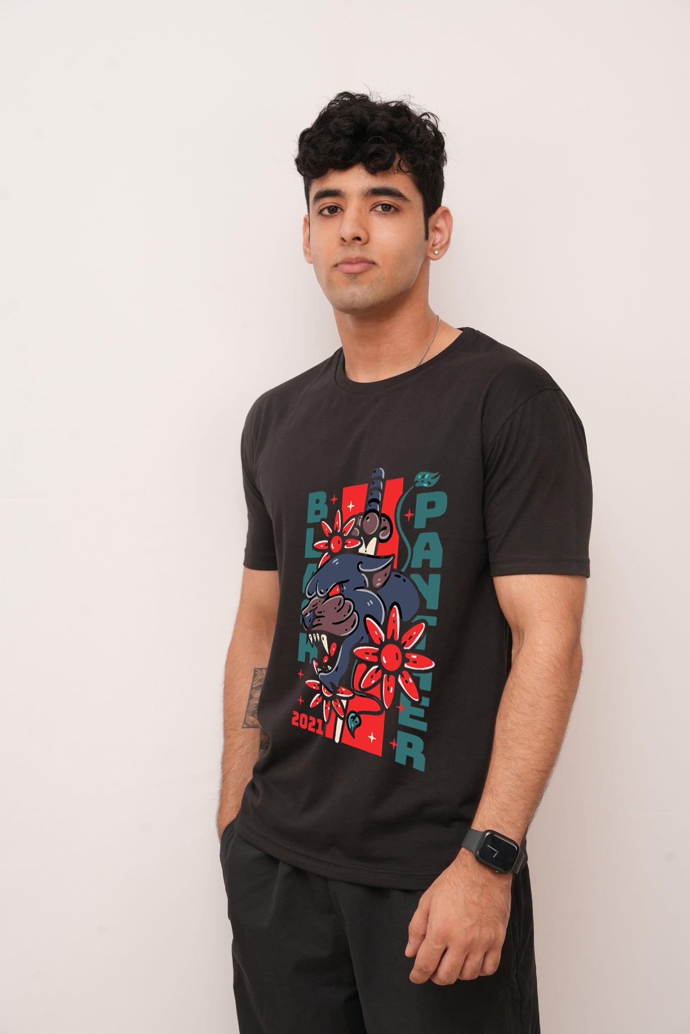 Anime Black Panther  Printed Tshirt