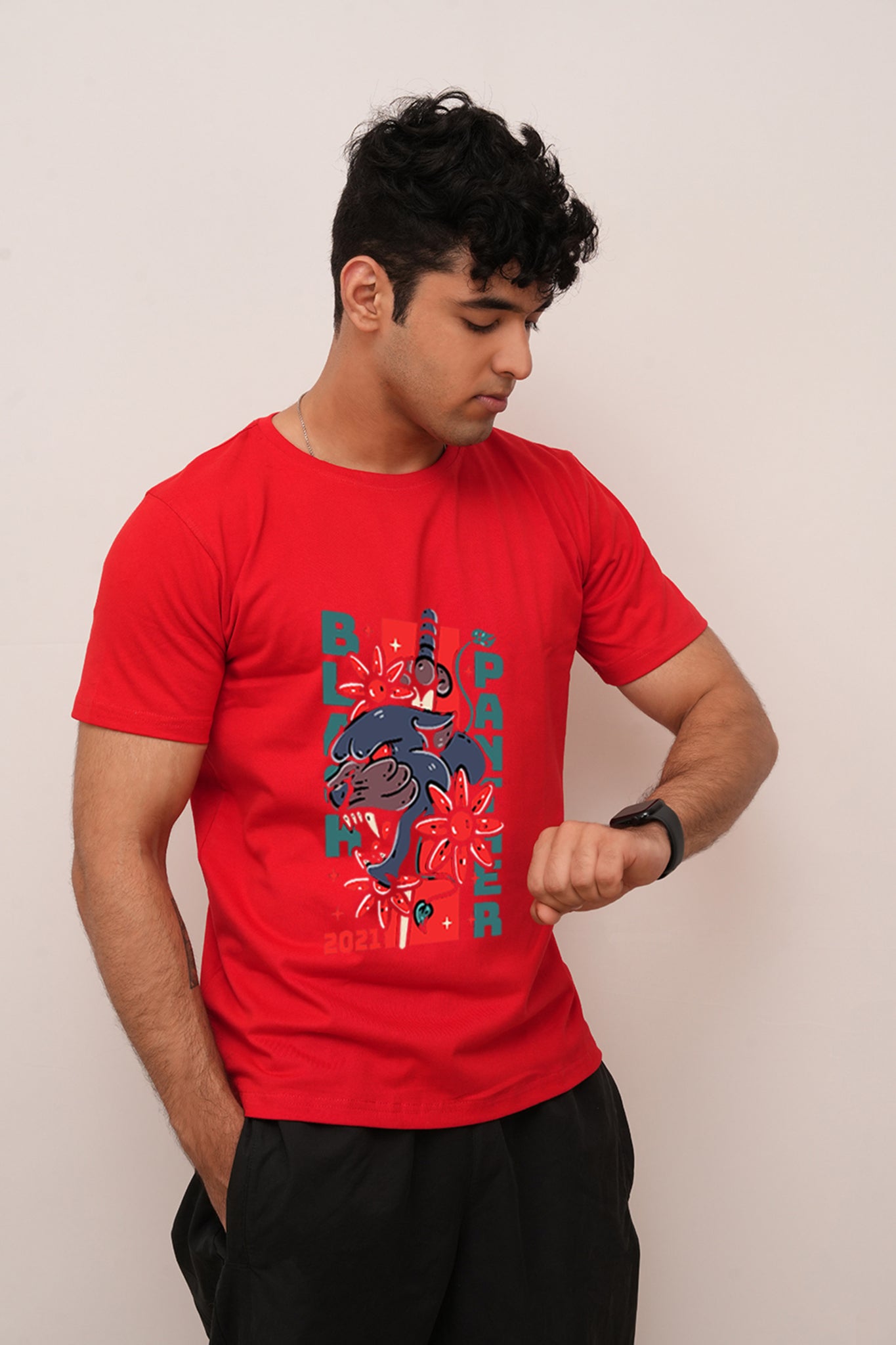 Anime Black Panther  Printed Tshirt