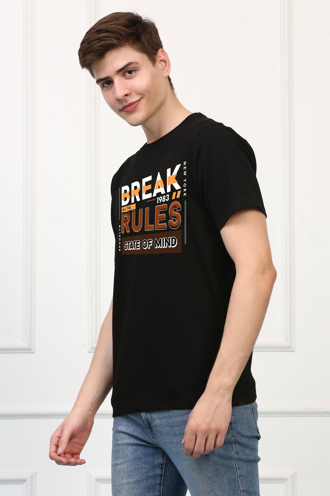 Break Rule Printed T Shirt