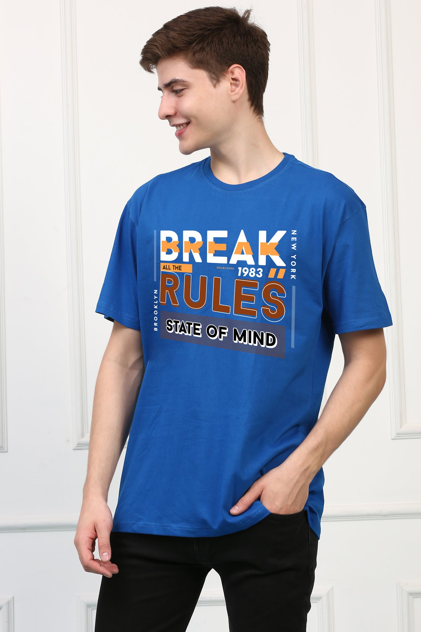 Break Rule Printed T Shirt