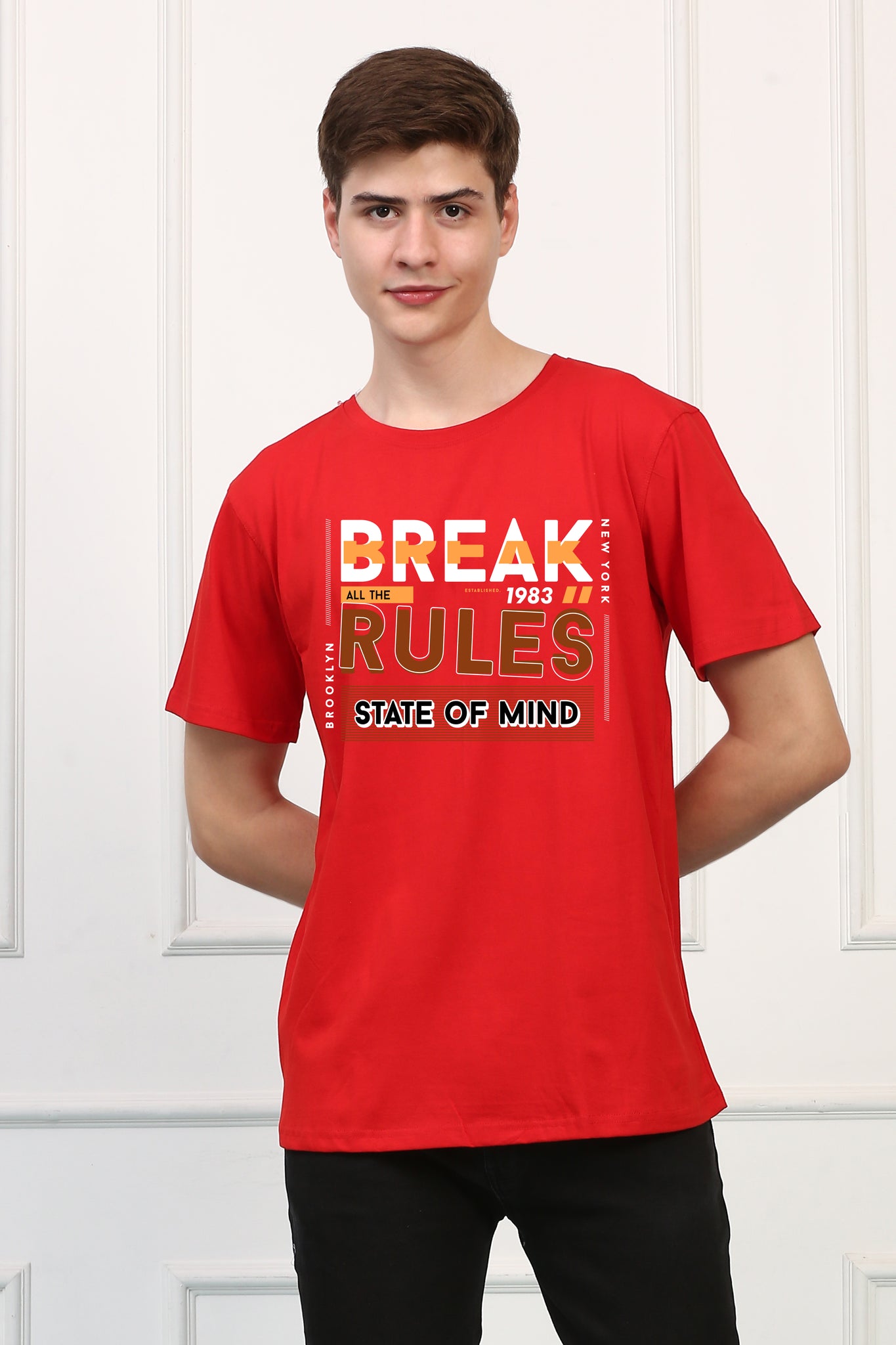 Break Rule Printed T Shirt