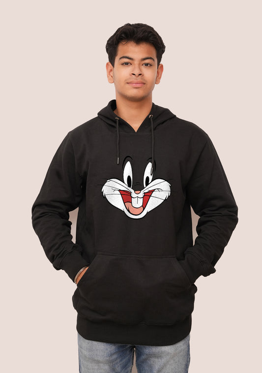 Cartoon Bunny Face  Printed Hoodies