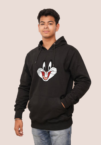 Cartoon Bunny Face  Printed Hoodies