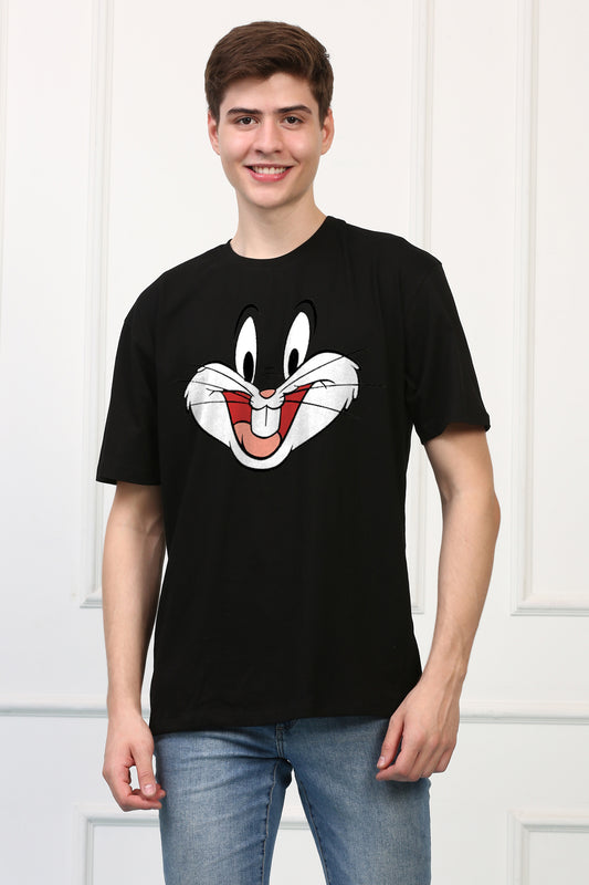 Oversized Bunny Cartoon Printed Tshirt