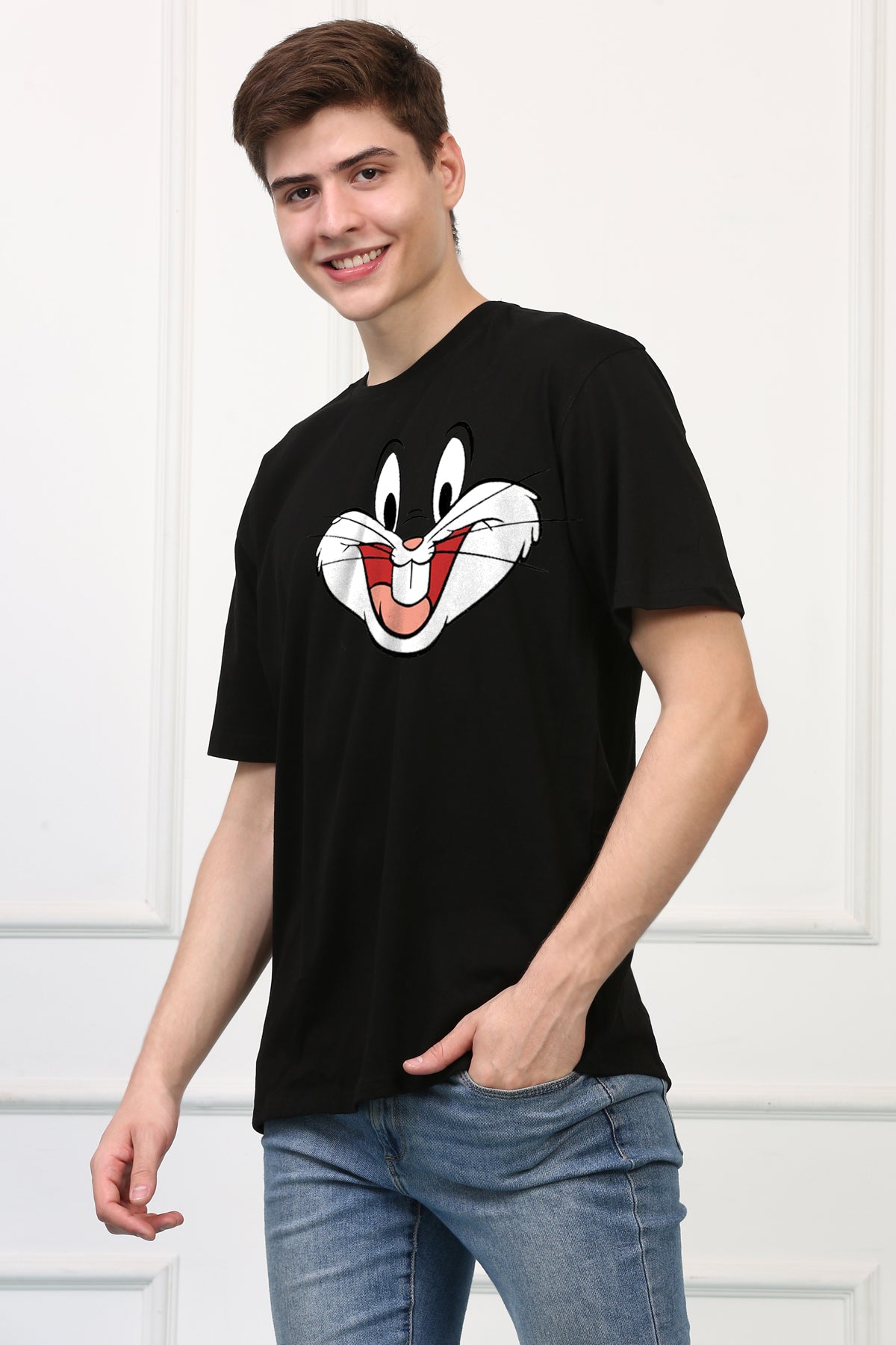 Oversized Bunny Cartoon Printed Tshirt