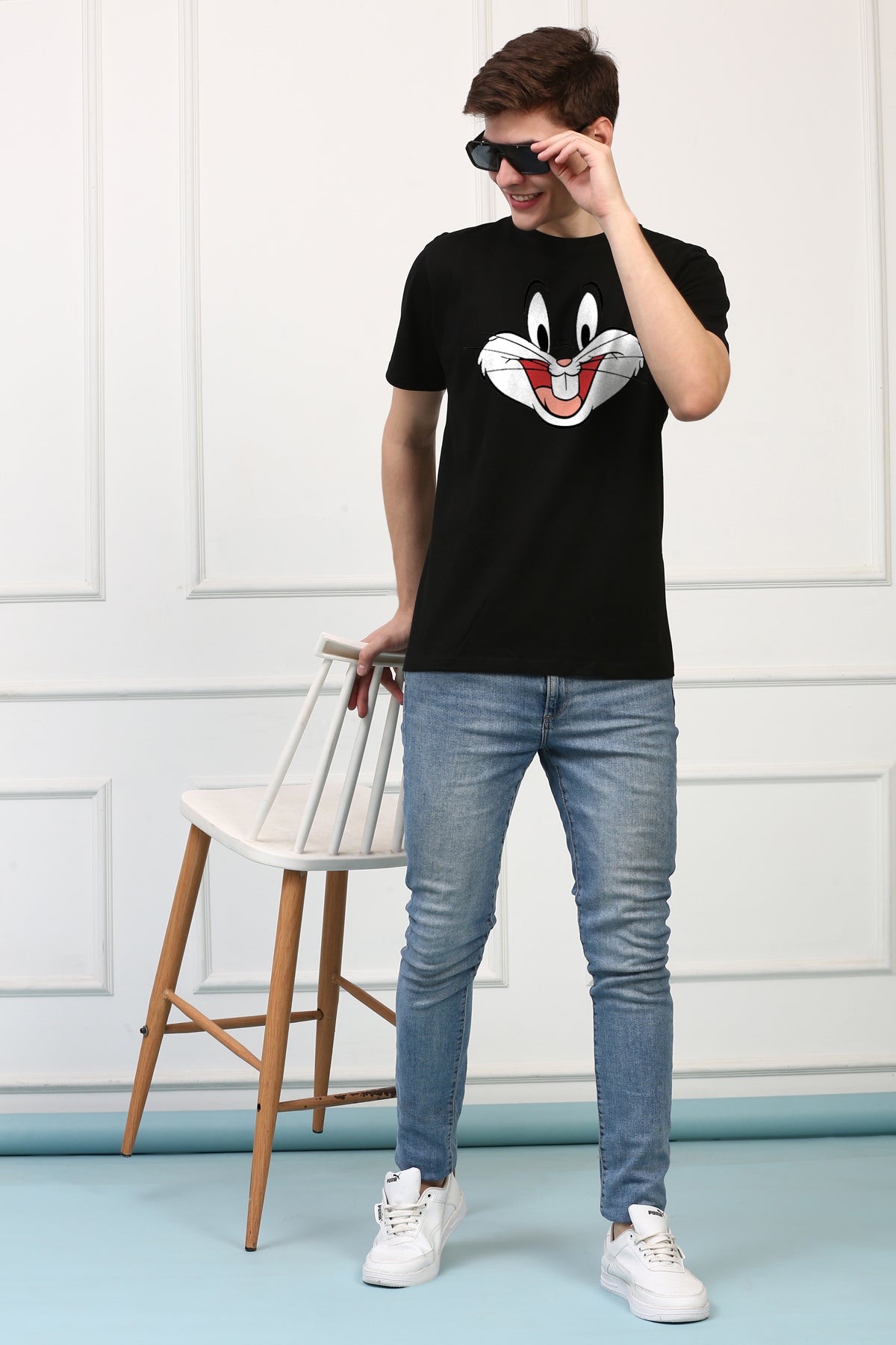 Oversized Bunny Cartoon Printed Tshirt