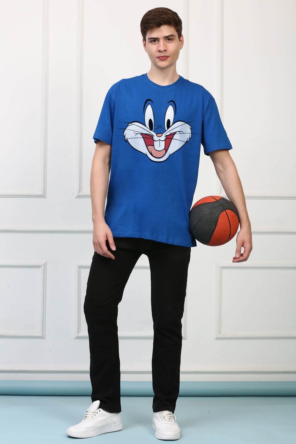 Oversized Bunny Cartoon Printed Tshirt