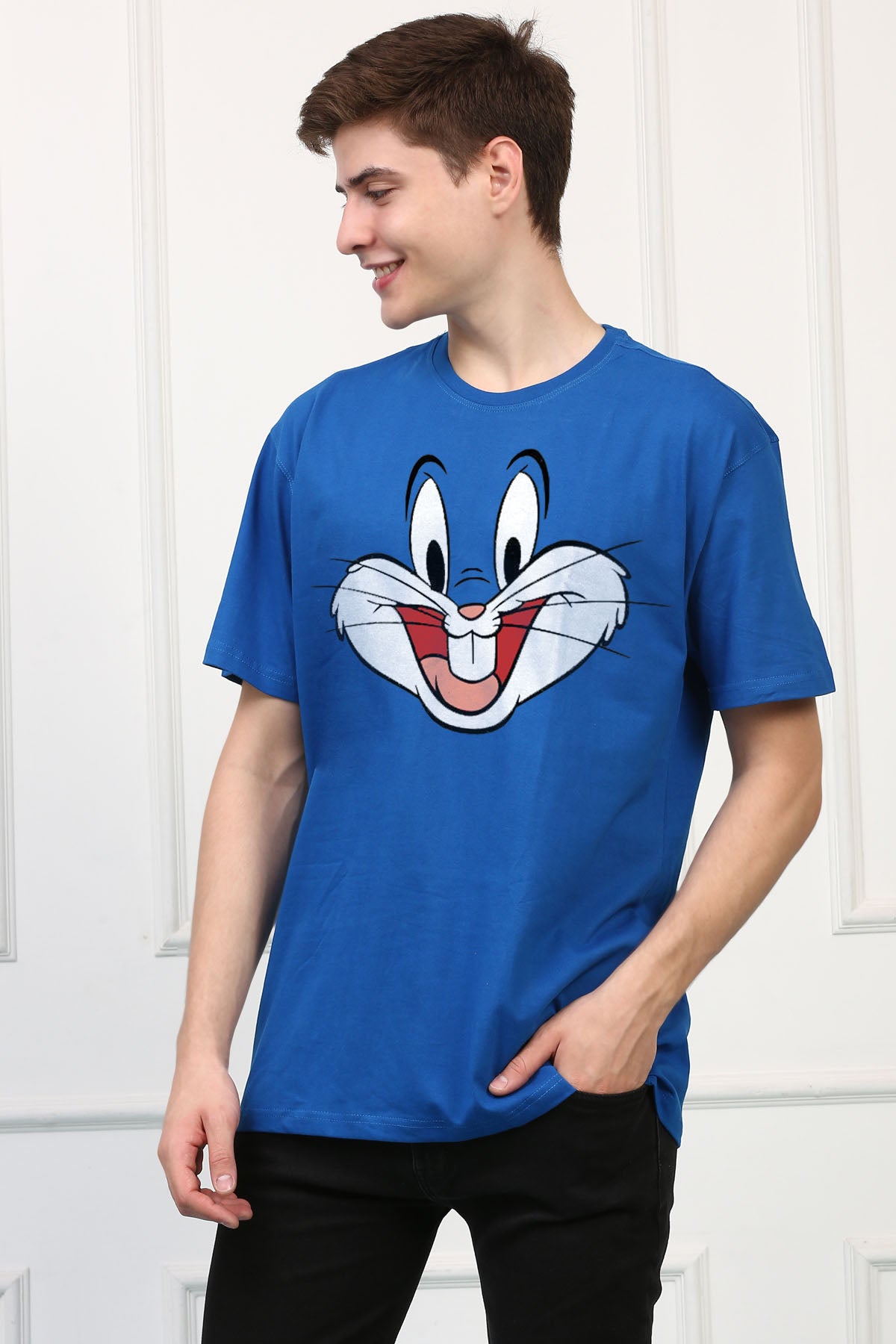 Oversized Bunny Cartoon Printed Tshirt