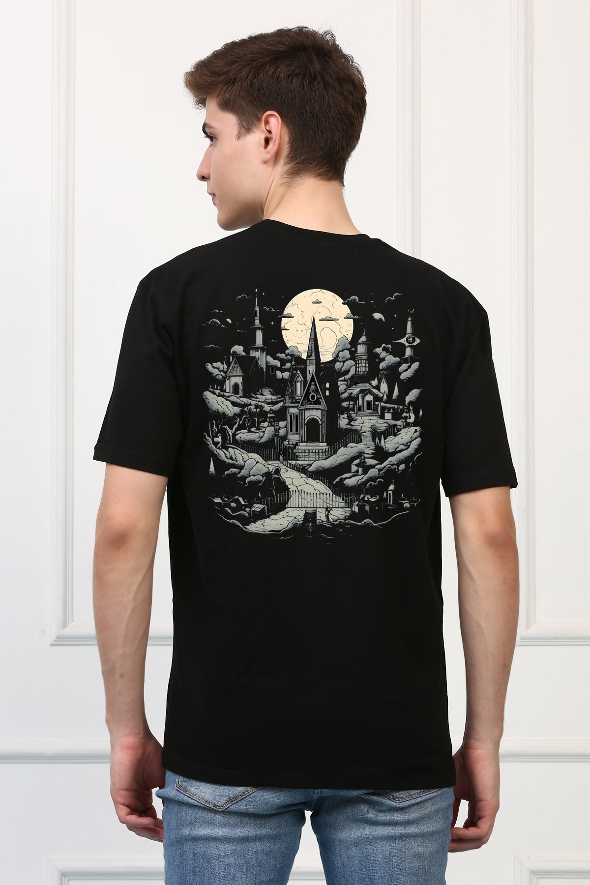 Cemetery 12 Oversized  Printed Tshirt