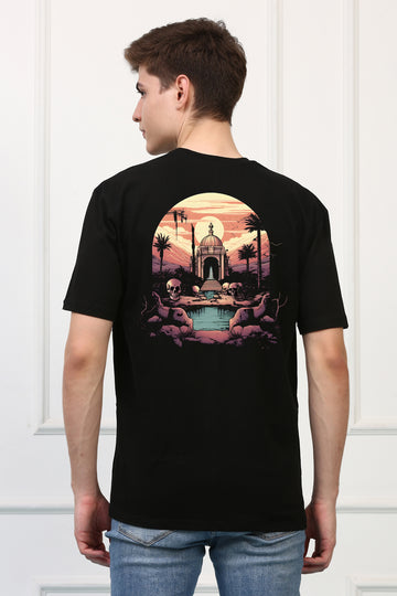 Cemetery 2 Oversized  Printed Tshirt