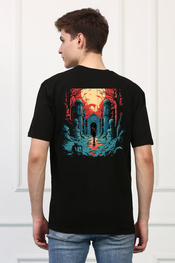 Cemetery 6 Oversized  Printed Tshirt