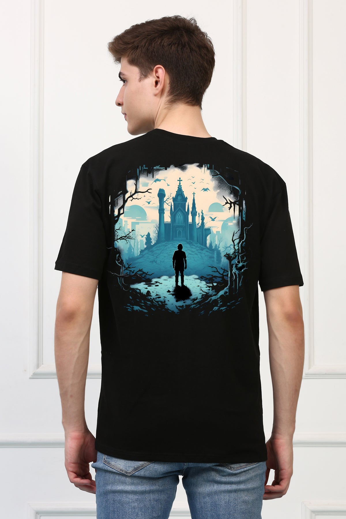 Cemetery 8 Oversized Printed T shirt