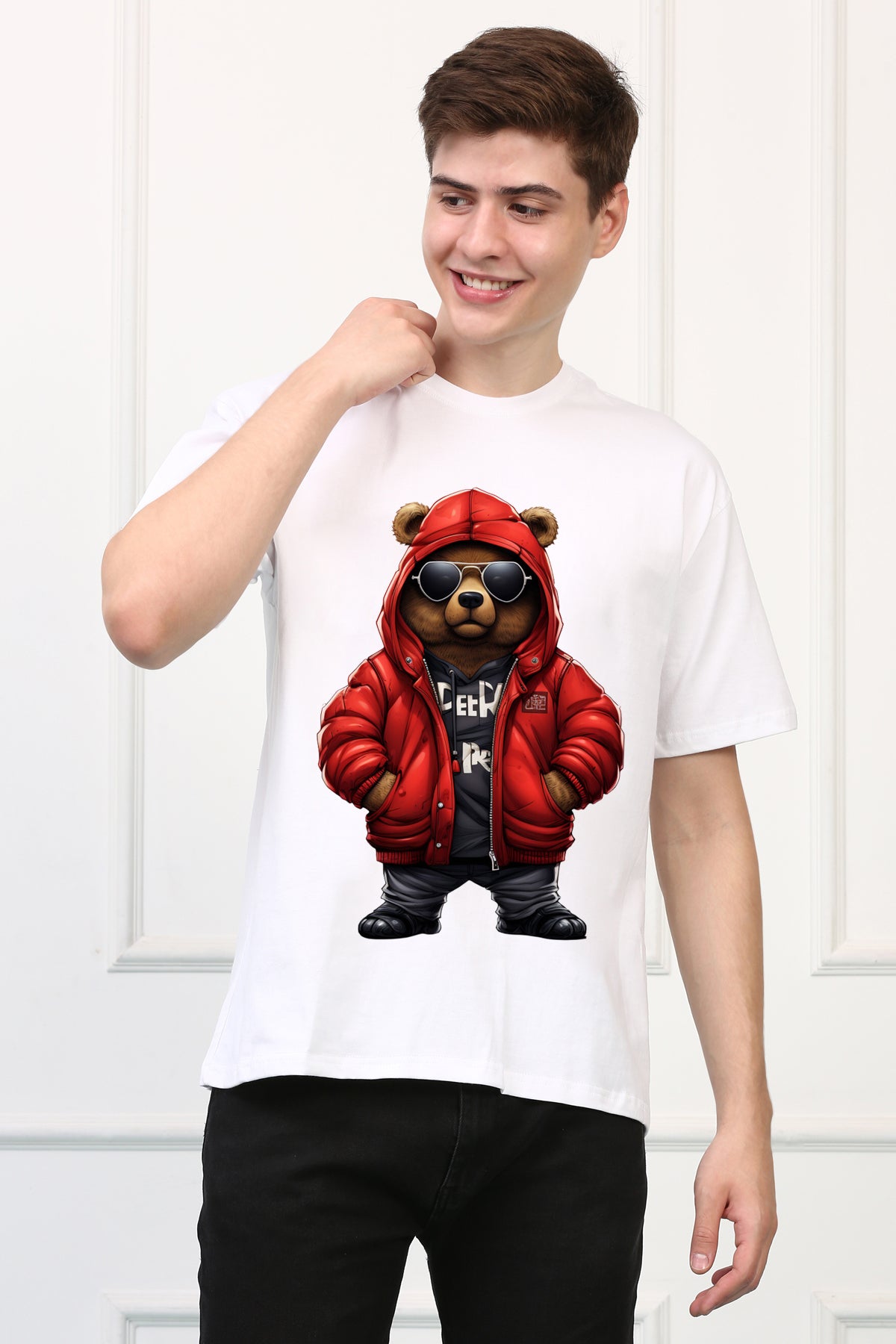 Oversized Chubby Stylish Cartoons Design Printed Tshirt