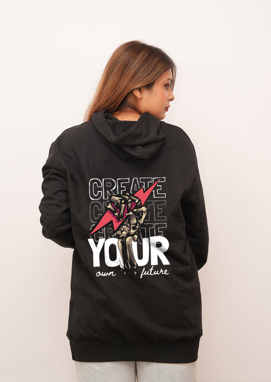 Typography Create your own Future Printed Hoodies